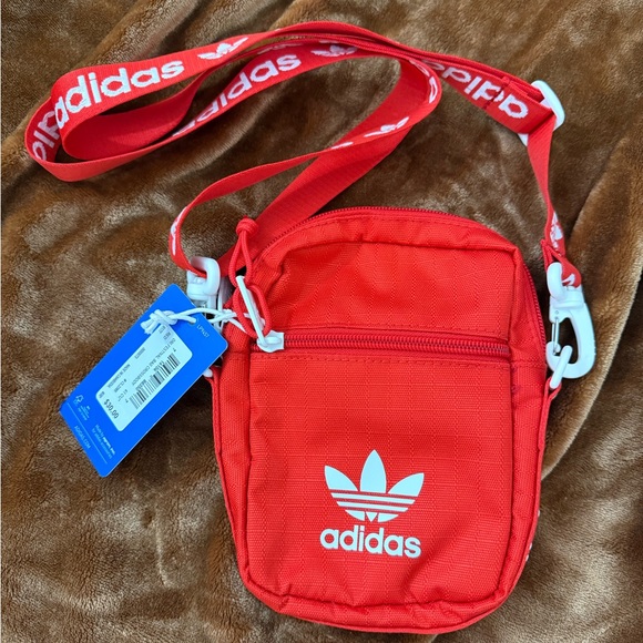 Adidas Scarlet Red Mini Shoulder Bag - Picture 1 of 2